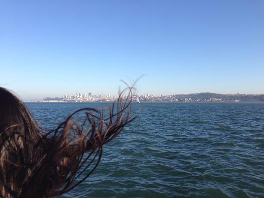 View of the city from the ride