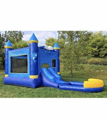 Bounce house with pool