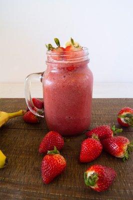 Try our Strawberry Smoothie! Our Smoothies are specially blended with Smartfruit!