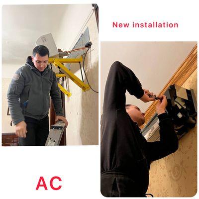 New installation of the AC