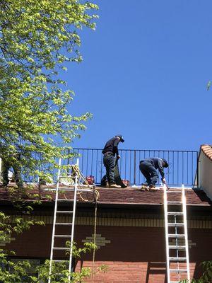 Install new roof shingles over the old shingles roof.