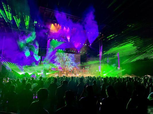 Laser light show at The Sound amphitheater during Slightly Stoopid show August 2024