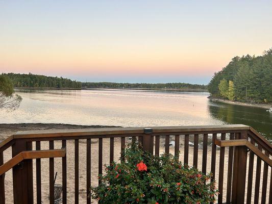 View of Lake Nokomis from the outside patio