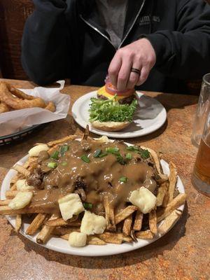 Poutine Fries and Cheeseburger