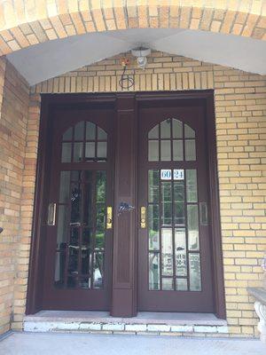 we renew this door and apply a dark color