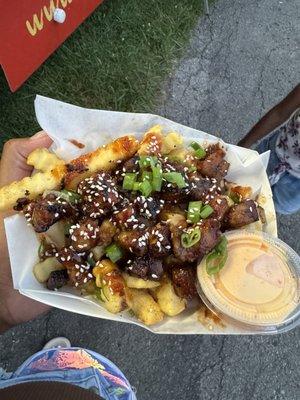 Pork belly loaded fries