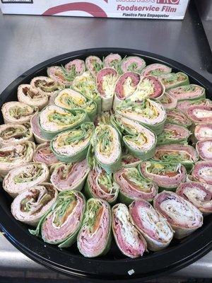 Pinwheels, catering, pickup orders