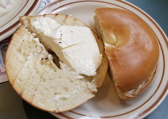 Bagel with cream cheese