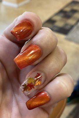 Gorgeous fall nails by Andy!