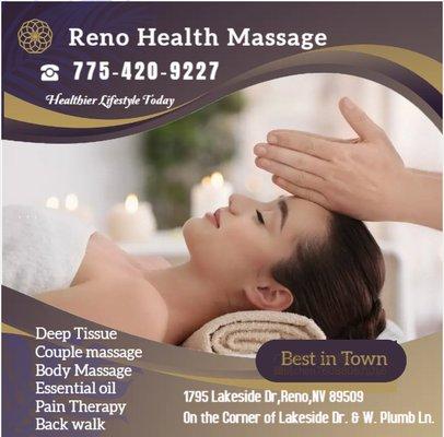 Reno Health Massage （Grand Opening）