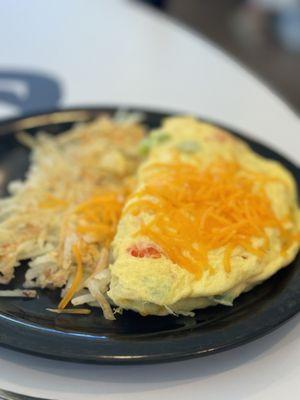 Philly Cheesesteak Omelete, no toast