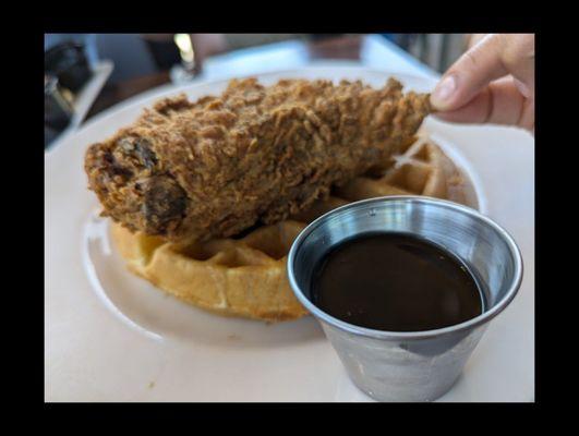 Hatch Green Chile Chicken and Waffles (half order)