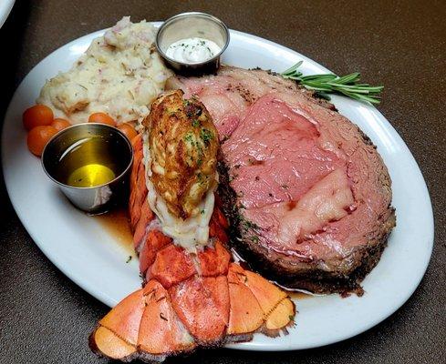 House Cut Prime Rib with Surf and Turf