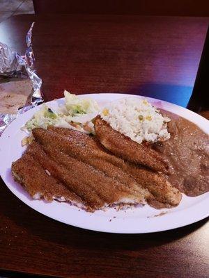 Breaded fish filet platter..Excellent indeed