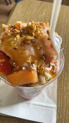 Fruit with Yogurt, Granola, Honey