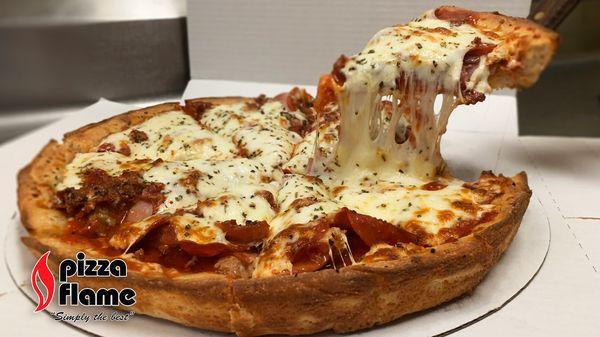 Sausage & Pepperoni Deep Dish Crust Pizza