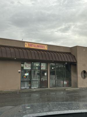 Picture of the front of the Tortilla Shop.