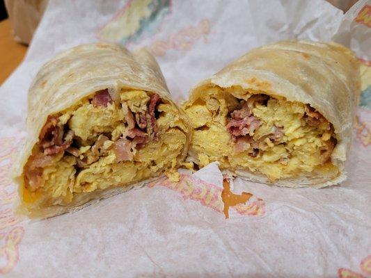 Bacon and Egg Breakfast Burrito