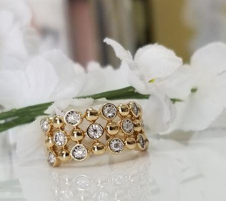 We love this Triple row band as an anniversary gift!