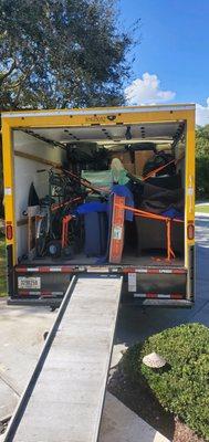 Unloading Penske truck at the ramble Asheville from Florida