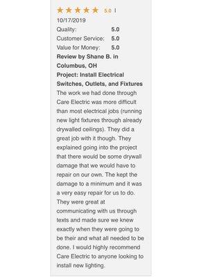 Here is a review from one of our previous jobs on HomeAdvisor!