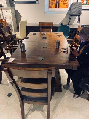 Purchased this Beautiful solid wood table & chairs!