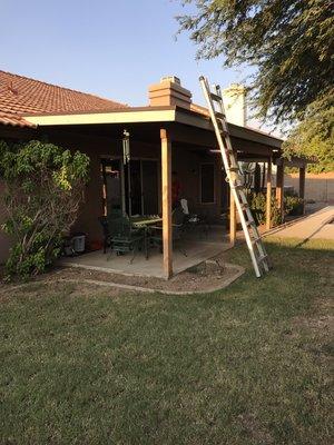 Patio cover, New fascia, New posts and New roof