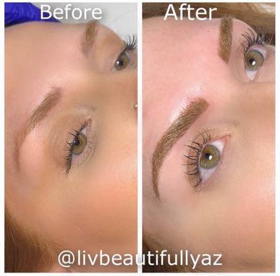 Auburn microblading for a red head.