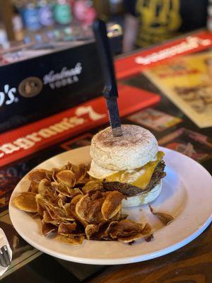 Brunch Burger with Breakfast Potatoes