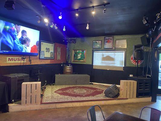 Stage: LIVE Music, Karaoke (Wednesday, Friday, Saturday), comedy (Thursday).