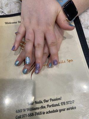 Gel nails with holidays designs!