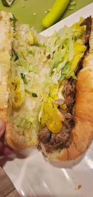 Incorrectly made steak & cheese sub...HORRIBLE