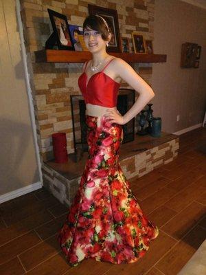 Thank you for the wonderful job you did on my daughters prom dress. Everything was beautifully done and so quickly to!