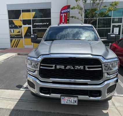 Full High Performance window tint on Dodge Ram