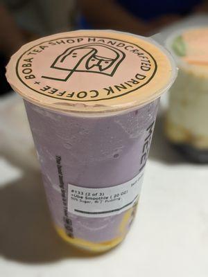 Ube and pudding smoothie