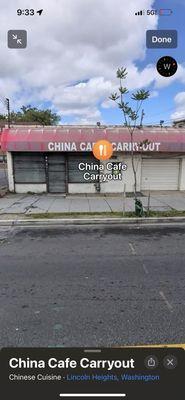 Location of the Carryout