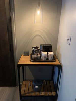 Coffee station in room