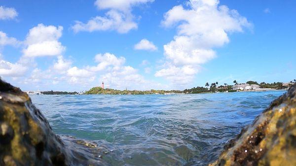 View of lighthouse from the park