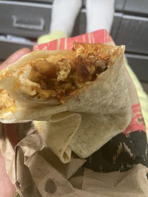 Ms Maryland spit and chopped half of burrito 8$ for this and stated she don't give a fuck