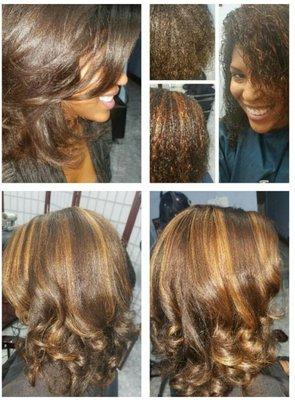 Natural Hair with Colour