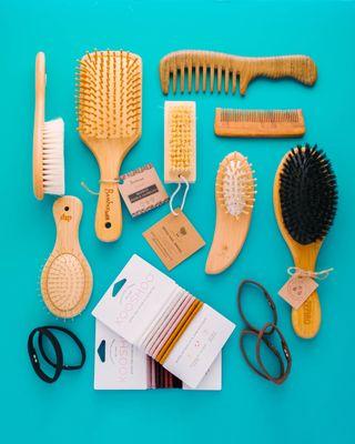 You don't have to brush your hair with plastic! We have brushes of all sizes, for any hair type.