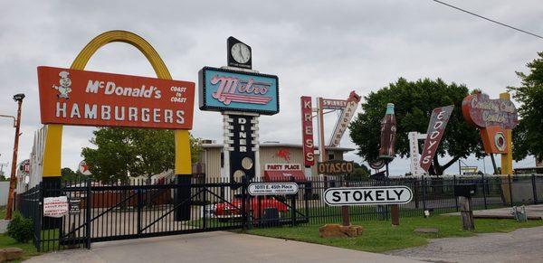 Lots of well-known, well-loved Tulsa signs have wound up here. Great local nostalgia.