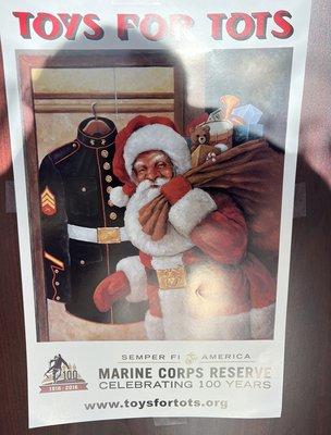 Toys for Tots donation bin will be in our lobby for anyone wanting to donate toys this holiday season.