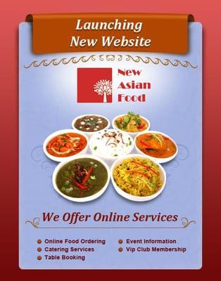 New Asian Food restaurant with various online services, Flushing, NY