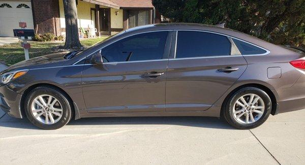 Hyundai got detailed and windows tinted.