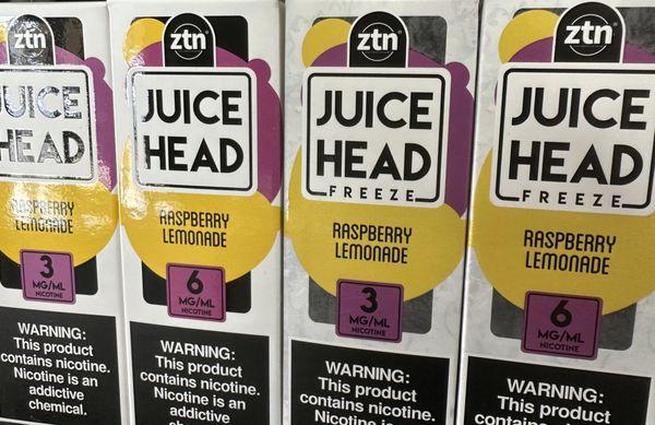 Juice Head's newest flavor Raspberry Lemonade in Freeze and Regular!