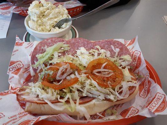 My Italian, plus pepperoni and potato salad.