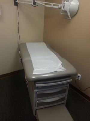 Inside the exam room.