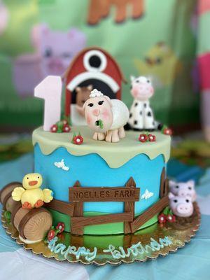 Farm theme Birthday cake