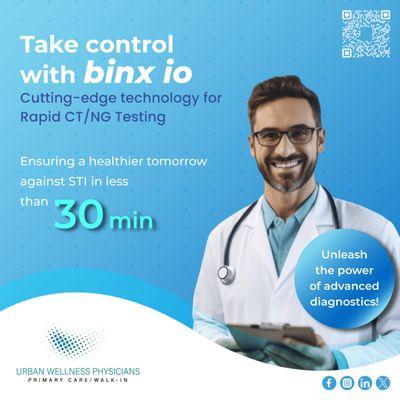 Empower your health journey with binx io!  Say goodbye to uncertainty and hello to rapid results with cutting-edge technology for CT/NG